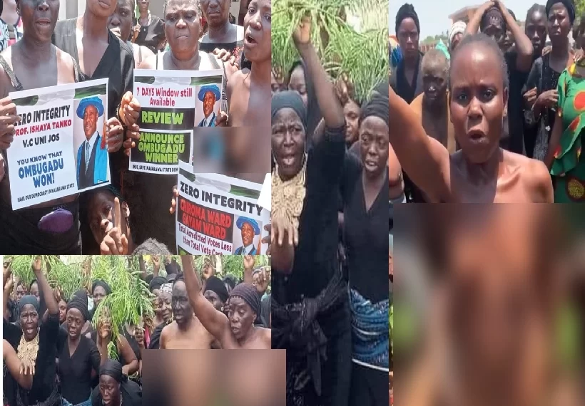 Nasarawa women protests n3ked over INEC declaration